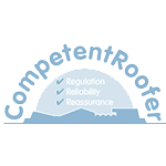 competent roofer blue icon